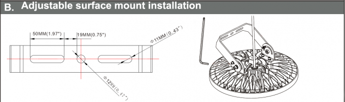 AC90V~305V 200 Watt Led High Bay Light 140LPW Meanwell Optic Lens 60°/90°/120° Optional