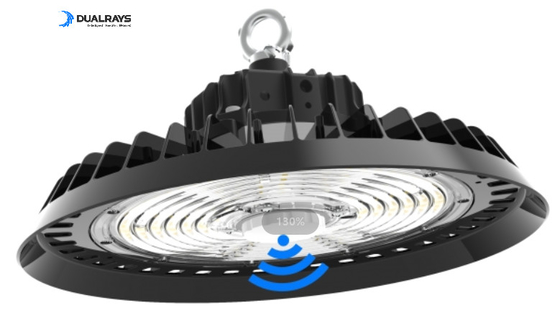 Emergency LED UFO High Bay Light Bell Light 140LPW 200W For Supermarkets Factory