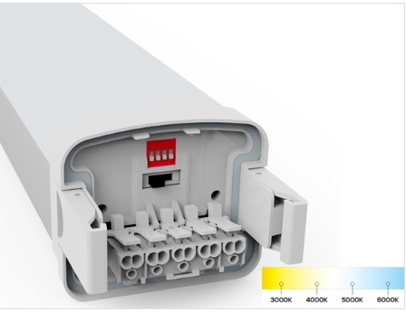 Industry 50W LED Tri Proof Light 160LPW LED 0-10V Dimming With 5 Years Guarantee