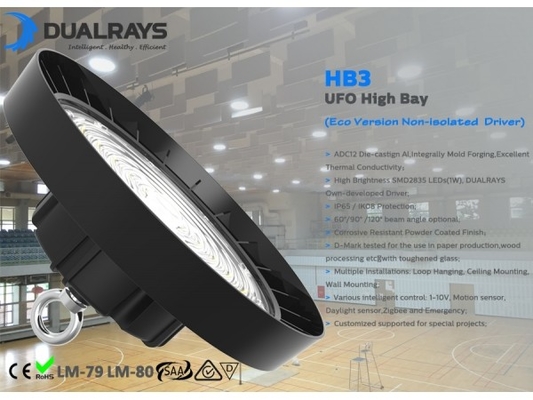 Dualrays 150W HB3 Industrial UFO LED High Bay Light for Warehouse Application 5 Year Warranty