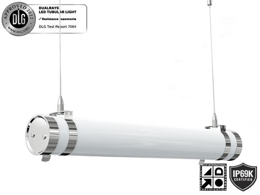 5ft 50W IP69K IK10 LED Tri Proof Light For Warehousing Illumination