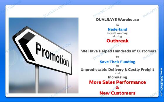 DUALRAYS Europe Warehouse LED Moisture-proof Light and LED Highbay Shipment Directly from Netherlands Within 3 Business Days and Local After-sales Service