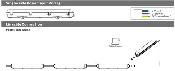 DUALRAYS LIGHTING D1H IP66/IK10 LED Moisture-proof Light Fixture with 0-10V DALI Emergency Microwave Sensor Optional