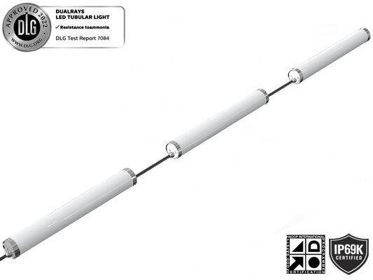 DUALRAYS LIGHTING MTB6 LED Marine Tubular Light IP66 IP69K IK10 Protection made on high quality non-corrosive materials - PMMA, polycarbonate, and 304/316 stainless steel