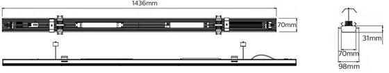 75W DIP Switchable RM5 Universal LED Linear Retrofit Module 160LPW with ON-OFF | 1-10V dimming | DALI-2 | Mesh | Zigbee | Casambi Dimming