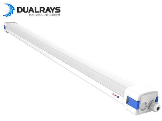 DIP Switchable D5 LED Tri Proof Light 40W Tri Color 5ft White PC Cover