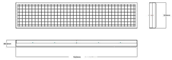 ISP4 Indoor LED Sport Light with 300x1500mm 100W for the ideal solution for all types of tennis halls with safer and exceptionally pleasant experience