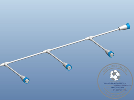 ISP5 600x1200mm LED Sport Panel with URG<22 150LPW Efficiency for Tennis Court utilizes 24 to 80PCS sports panels per playing area