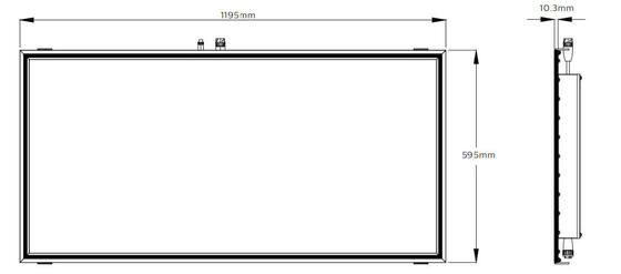 ISP5 600x1200mm LED Sport Panel with URG<22 150LPW Efficiency for Tennis Court allows for an average illuminance of 300 to 1250 lux