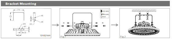 100W & 200W Aluminum HB4 LED Highbay Light IP65 High Bay Lights for Industrial Workshops & Warehouses UFO Style