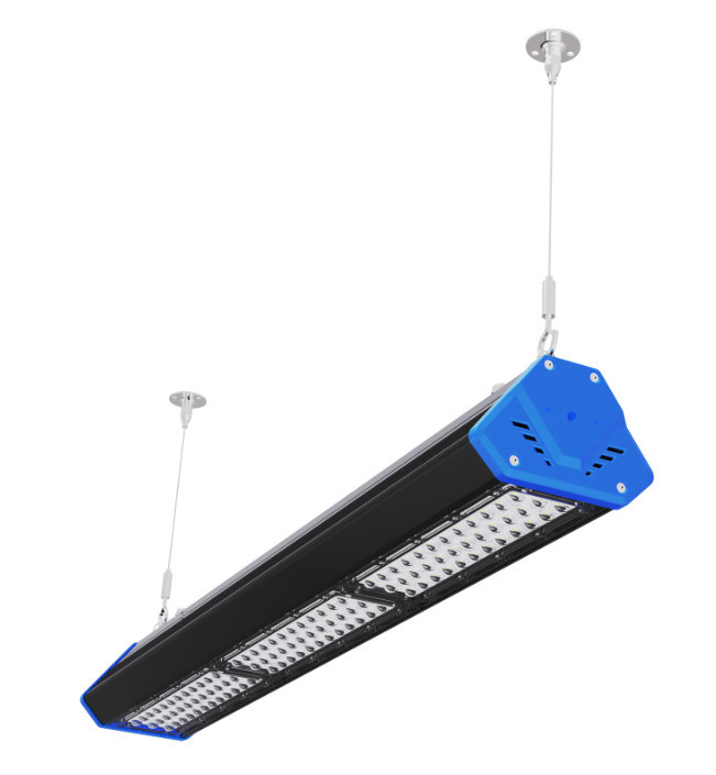 DUALRAYS HB6 IP65 140LPW Aluminium LED Linear Highbay for Warehouse Aisle with Microwave Sensor and Emergency Optional