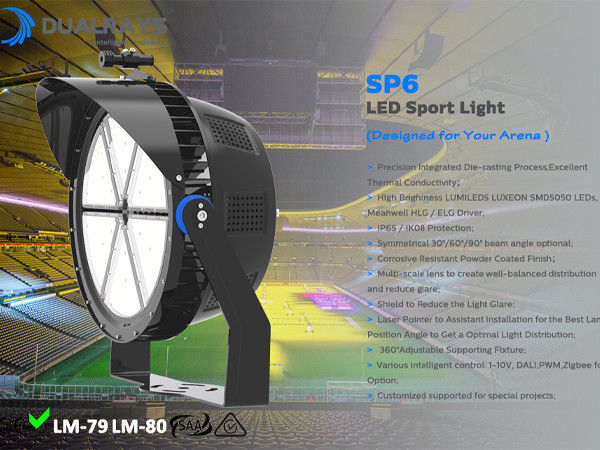 5 Years Warranty 600W LED Flood Light SMD5050 Ultra Bright Outdoor Sport Light IP66