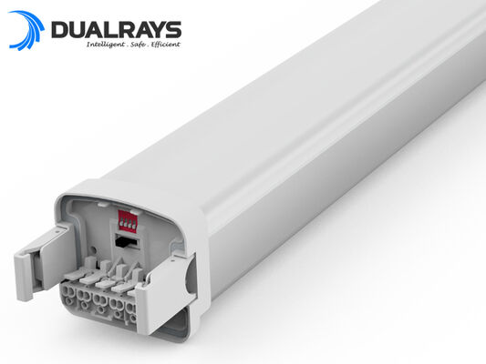 5ft/80W D5 LED Moisture-proof Light with DIP Switchable Power/3CCT 160LPW Efficiency IP65 IK10 Protection